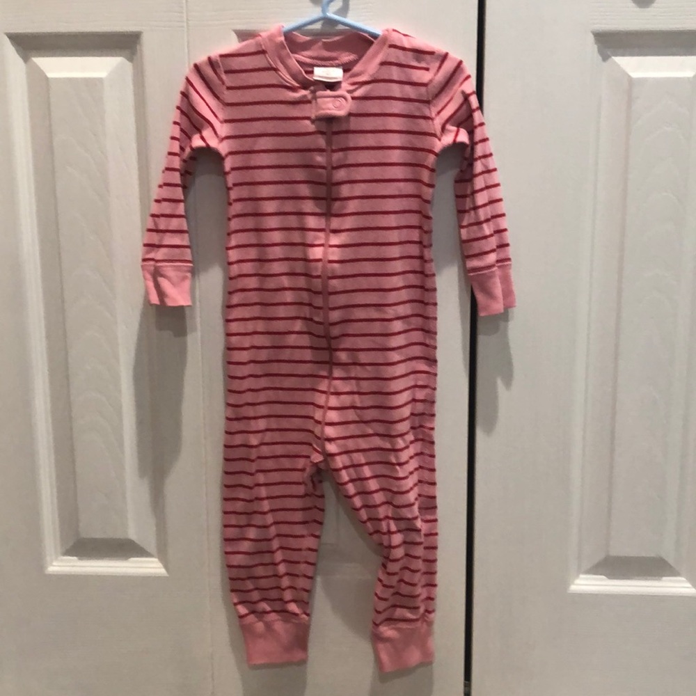 Hanna Andersson pink/red girl 2t 85cm pajamas